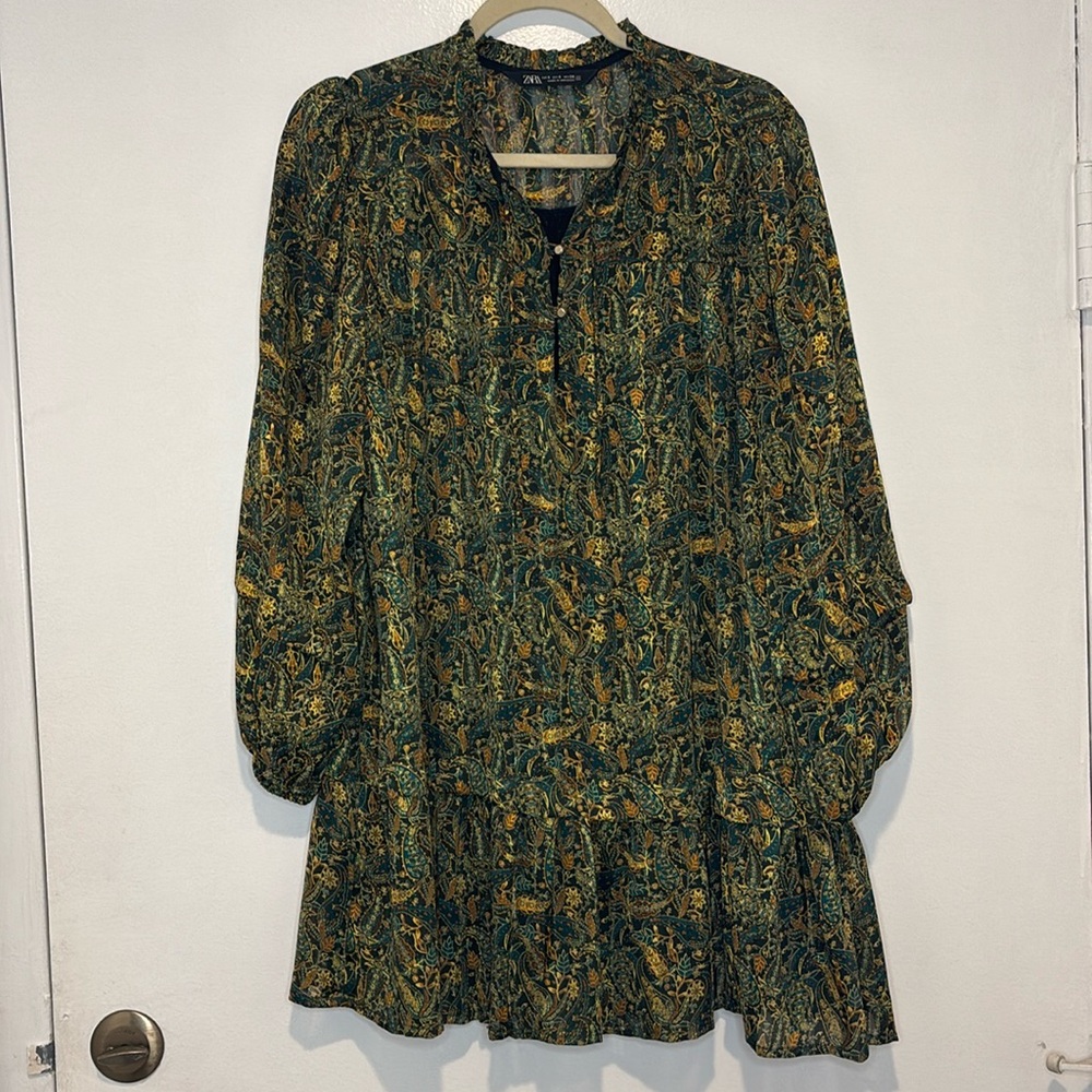Zara Multicolor Patterned Dress